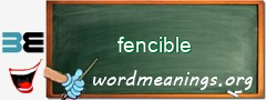 WordMeaning blackboard for fencible